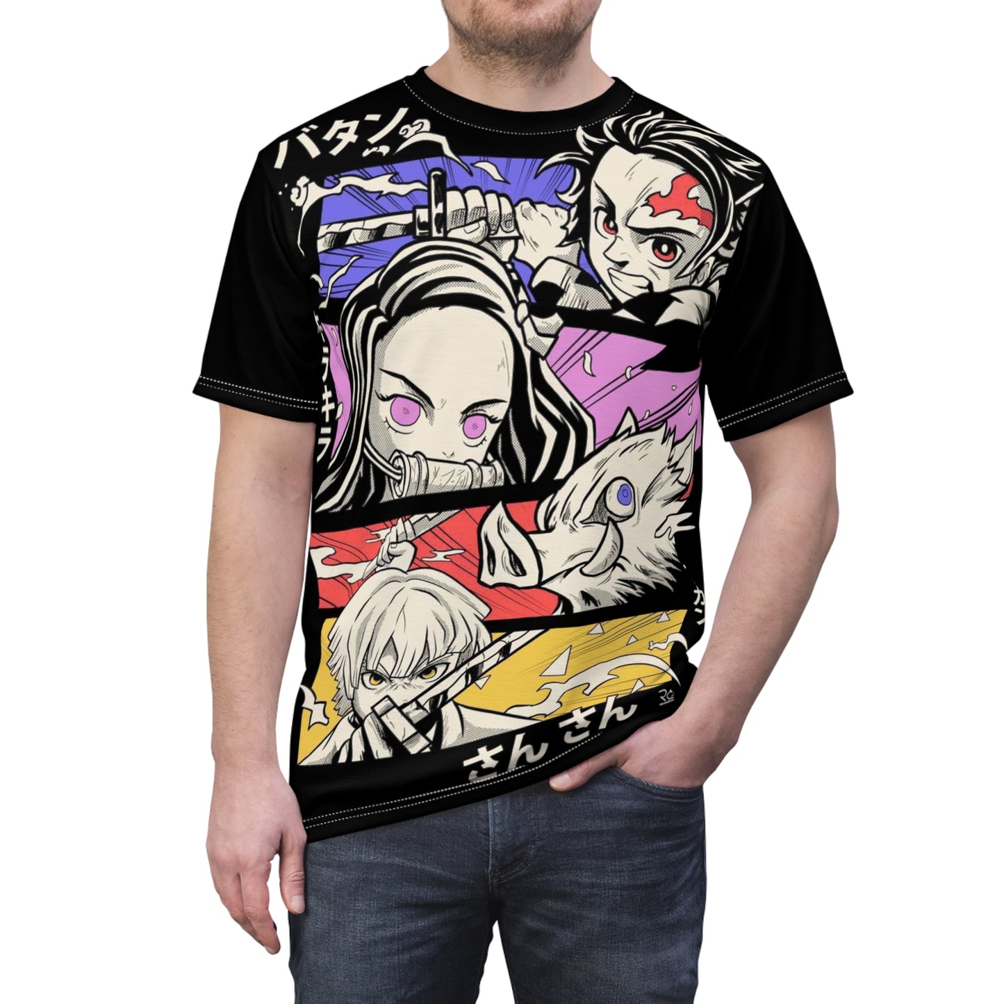 Demon Slayer Unisex Cut & Sew Tee (AOP)