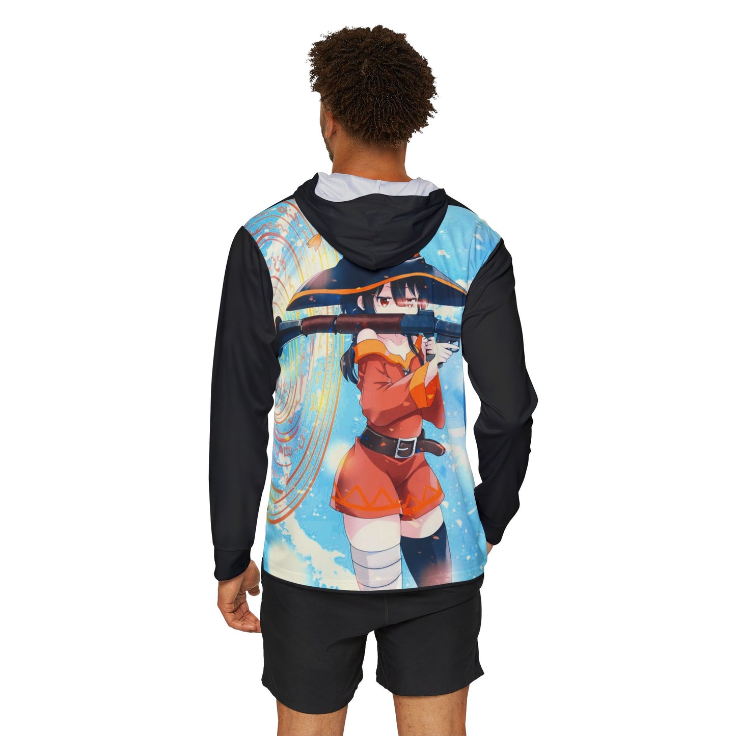 Megumin Men's Sports Warmup Hoodie (AOP)