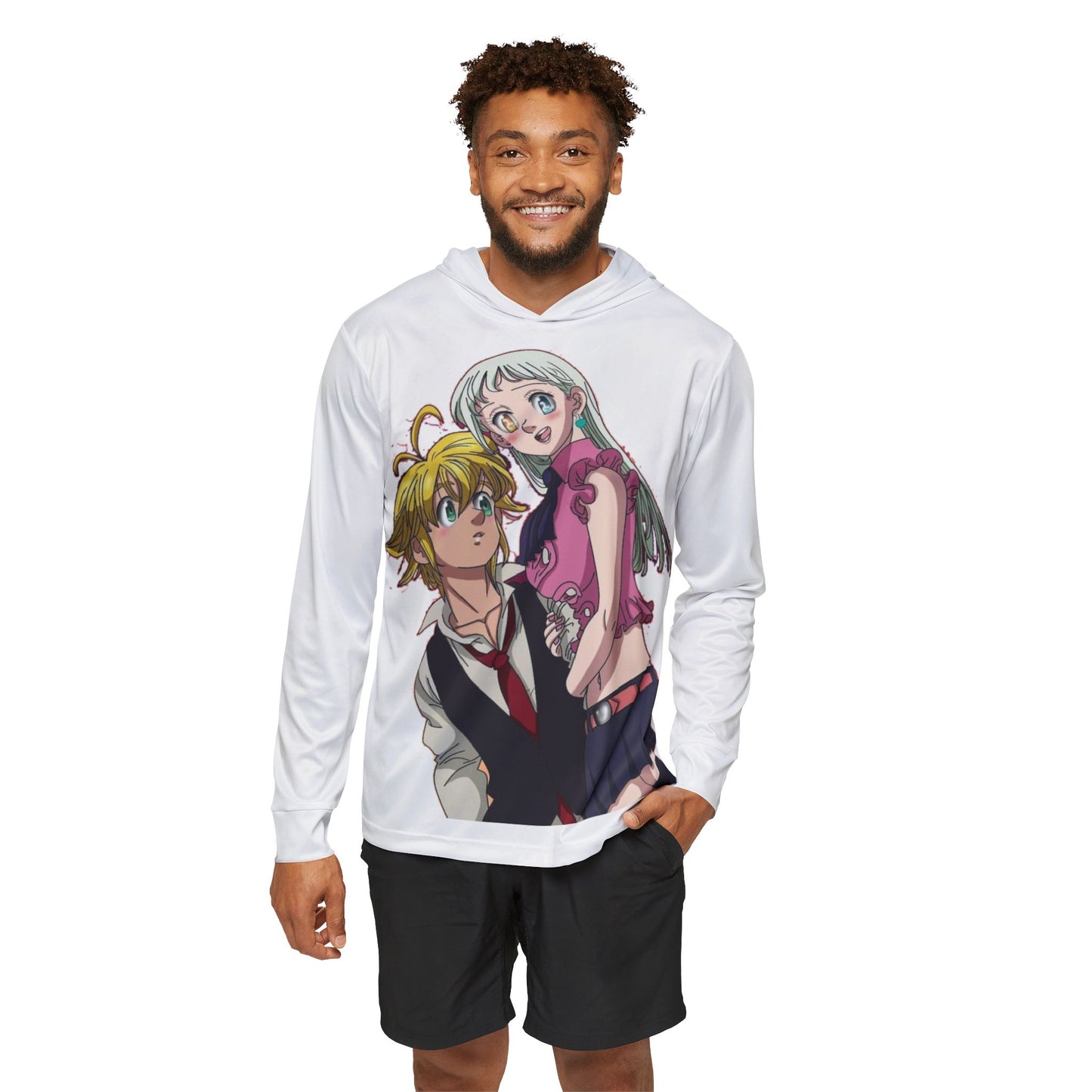 Meliodas and Elisabeth Men's Sports Warmup Hoodie (AOP)